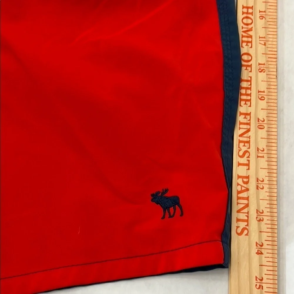 Men's Red and Blue Swim Shorts